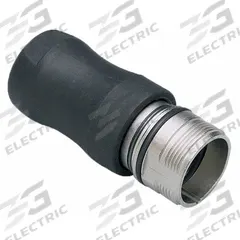 IFM M23 Circular Connector: M23 Female Thread with Straight Connection, 12 Socket, Solder, IP67 (MPN E60124). Key specifications — Connection Type: Cable Connection Due to Soldering; Housing Finish: Plastic-Coated; Housing Material: Nylon; IP Rating: IP67; Brand: IFM.