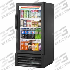 TRUE REFRIGERATION Freezer Merchandiser: 48 in x 23 1/2 in x 23 in, Black, Glass Door, 3 Shelves (MPN GDM-08-HC~TSL01). Key specifications — attr1277723: TRUE REFRIGERATION; attr1277683: R-290; attr1277691: No; attr1277694: Black; attr1280716: Glass Door; attr1280729: GDM.