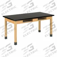 Compartment Table: 30 in Overall Wd, 30 in Overall Ht, 5 ft Overall Lg, ChemGuard, Black, Wood, Oak (MPN C7142BK30N). Key specifications — Brand: DIVERSIFIED SPACES; Countertop Material: ChemGuard.
