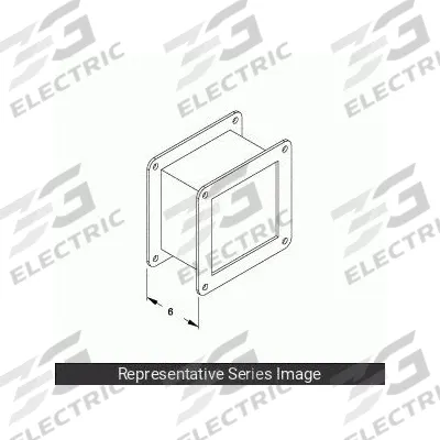 HAMMOND MANUFACTURING Wireway Nipple: 6 in Wd, 6 in Ht, 6 in Lg, 6 in Ht, Stainless Steel - Nipples for Corrosion-Resistant Washdown Wireways