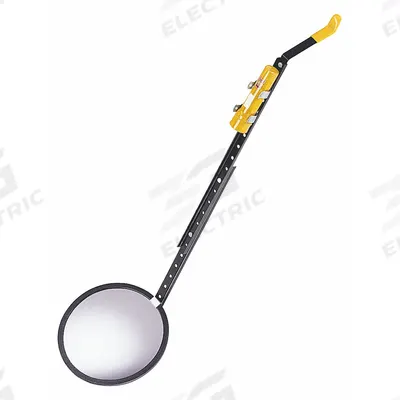 SEE ALL INDUSTRIES Inspection Mirror: 12 in Dia Mirror Size, Mirr. Mat. Glass - Illuminated Inspection Mirrors