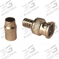 VITEK Coaxial Crimp Connector: Male, Connector, Silver, Crimp-On, RG-59, 1 GHz Max Freq, BNC, 10 PK (MPN VT-BNC-CRMP-ML10). Key specifications — attr930438: Connector; attr930422: VITEK; attr930423: Silver; attr930429: Chrome Plated; attr930430: Male.