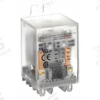 DAYTON Flange Mount Relay: Surface (Side Flange) Mounted, 12V DC, DPDT, 8 Pins/Terminals (MPN 5YR13). Key specifications — Brand: DAYTON; Mounting Style: Side Flange; Electrical Connection: Plug-In Terminal; Manufacturer Part Number: 5YR13; Series: Dayton.