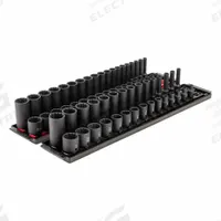 TEKTON Impact Socket Set: 3/8 in Drive Size, 68 Pieces, 1/4 to 1 in/6 mm to 24 mm Socket Size Range (MPN SID91219). Key specifications — attr1204251: TEKTON; attr1215453: 3/8 in; attr1215454: 1/4 to 1 in; attr1224229: Friction.