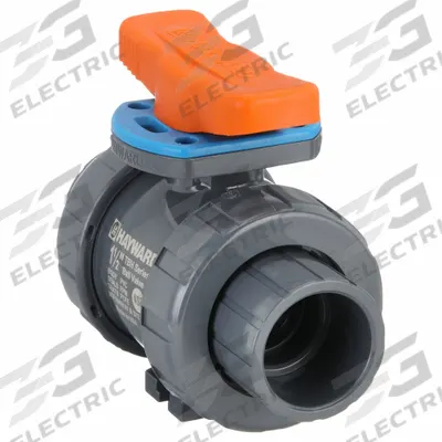 HAYWARD FLOW CONTROL Manual Two-Way Ball Valve: 1 1/2 in, PVC, Straight - PVC Ball Valves