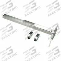 VON DUPRIN Exit Device: Chrome (MPN QEL3327AEO 3 26D). Key specifications — attr1011838: Gray; attr1011860: Exit Device; attr1024138: Not Ligature-Resistant; attr1011837: VON DUPRIN; attr1011847: Surface Vertical Rod; attr1011858: Lever; attr1024139: Touchbar; attr1011835: No.