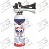 SONIC BLAST Personal Safety Horn: 120 dB, 5 oz Net Wt, Metal, 39 ft Coverage, 7 1/2 in Lg, 3 in Ht (MPN FSB5CBU). Key specifications — Sound Level: 120 dB; Horn Material: Metal; Brand: SONIC BLAST; Product Type: Personal Safety Horn.