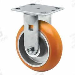 PEMCO Caster: Rigid, No Brake, Polyurethane, 6 in Wheel Dia, 2 in Wheel Wd, 7 1/2 in Mounting Ht (MPN ER6X2AN). Key specifications — Wheel Bearing Type: Ball; Wheel/Tread Color: Orange; Brand: PEMCO; Caster Type: Rigid.