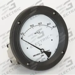 MIDWEST INSTRUMENT Differential Pressure Gauge: Back, 1/4 in NPT Female, ±3-2-3% Gauge Accuracy, 142 (MPN 142-SC-00-OO-25H). Key specifications — Sensor Type: Diaphragm; Series: 142; Housing Material: 316 Stainless Steel; Certificate of Calibration: Not Included; Gauge Accuracy: ±3-2-3%.