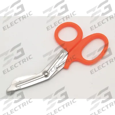 MEDI-FIRST Utility Scissors: Scissors, Stainless Steel, Rounded, Plastic - Trauma Shears