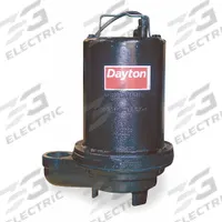 DAYTON Effluent Pump: 1 hp, 460V AC, Three Phase, 85 gpm Flow Rate @ 10' of Head, 109 ft Max. Head (MPN 4HU78). Key specifications — Impeller Material: Polypropylene; Rated Voltage: 460V AC; Brand: DAYTON; Switch: Not Included.