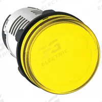 SCHNEIDER ELECTRIC Pilot Light: 22 mm Panel Mounting Hole Dia, LED, Yellow, XB7 (MPN XB7EV05MP). Key specifications — Brand: SCHNEIDER.