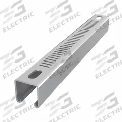 Strut Channel: Steel, Pre-Galvanized Zinc, 12 ga Gauge, Perforated Slot, 8 mm Slot Spacing (MPN DS-SS15812-14-PG/10). Key specifications — Material: Steel; Color: Gray; Finish: Pre-Galvanized Zinc; Slot Type: Narrow Slotted; Brand: DAKOTA SYSTEMS.
