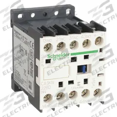 SCHNEIDER IEC Control Relay: DIN-Rail & Surface Relay Mounting, 24V DC Coil Volt, 2NO/2NC, 10 A (MPN CA3KN22BD). Key specifications — Brand: SCHNEIDER.