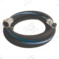 Water Suction and Discharge Hose: 4 in Hose Inside Dia., 150 psi, Black, 4 in x 4 in Fitting Size (MPN RSG400-50CN-G). Key specifications — Temp. Range: -25° to 200°F; Hose Color: Black; Brand: CONTINENTAL.