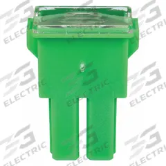 BUSSMANN Automotive Fuse: FLF Series, Green, Female, Cartridge, Fast-Acting, 40 A, 32 V DC (MPN FLF-40). Key specifications — Series: FLF; Brand: BUSSMANN.