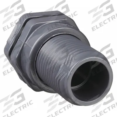 HAYWARD Bulkhead Tank Fitting: PVC Body, 4 in Female Socket Inside - PVC Through-Wall Fittings