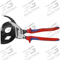 KNIPEX High Leverage Cable Cutter: Multi-Component Handle, Shear, For 2 1/16 in Max Dia Data Cable (MPN 95 32 320). Key specifications — attr324789: KNIPEX; attr308384: Shear; attr308389: Multi-Component; attr308391: MCM 1200.