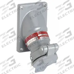 HUBBELL Pin and Sleeve Receptacle: Gray, 115/230V AC, Single Phase, 20 A, 2 Pole, 3 Wire (MPN KRS-20). Key specifications — Brand: HUBBELL.