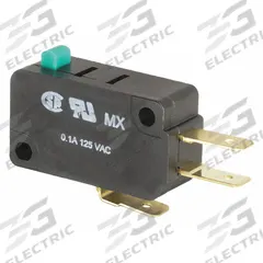 HONEYWELL Miniature Snap Action Switch: Plunger Actuator, 1NO/1NC, Quick Connect (MPN V7-1S17D8). Key specifications — AC Contact Rating: 0.1 A @ 125 V; Electrical Connection: Quick Connect; Series: V7; Brand: HONEYWELL.