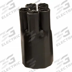 ELECTRIDUCT Heat Shrink Breakout Boots: 10 Pk, 3.14 in I.D. Before Shrinking, 6.9 in Lg, Black (MPN HSB-5-3.2-10PK). Key specifications — Brand: ELECTRIDUCT; Color: Black; _Pack Size: 10.