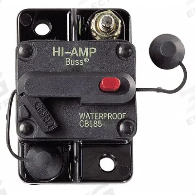 BUSSMANN Automotive Circuit Breaker: CB185, 48V DC, 3 kA at 48V DC - Flush Mount Automotive Circuit Breakers
