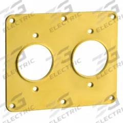 LEVITON 2-gang Two 1.56" Single Receptacle Coverplate - YELLOW: Portable Outlet Box Cover, 2 Gangs (MPN 3263-Y). Key specifications — Color: Yellow; Brand: LEVITON.