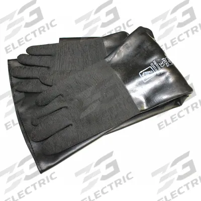 ALLSOURCE Blasting Glove Set: Left/Right Hand, 7 in Dia x 24 in L, Rubber - Blasting Cabinet Gloves