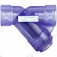 HAYWARD Y Strainer: 3/4 in, Socket, Mesh, 0.0313 in Screen Size, PVC, FPM, 3 3/4 in Ht, 4 1/8 in Lg (MPN YS00075S). Key specifications — Brand: HAYWARD; Seal Material: FPM; Manufacturer Part Number: YS00075S; Screen Material: PVC.