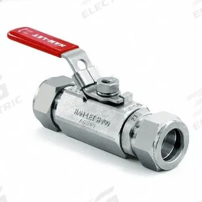 HAM-LET Manual Two-Way Ball Valve: 1/2 in, Stainless Steel, Straight - Straight-Body Stainless Steel Ball Valves