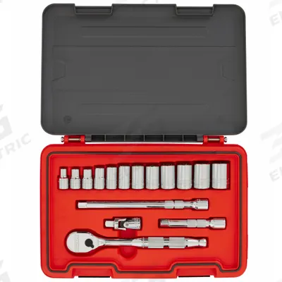 PROTO Socket Set: 1/2 in Drive, 16 Piece, SAE - SAE Socket Sets with Drive Tools