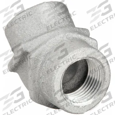 APPLETON ELECTRIC Elbow, 45 Degrees: Aluminum, Plain, 1 1/2 in Trade Size, Female to Female - 45° Elbows