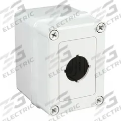 HOFFMAN Push Button Enclosure: 30mm, 1 Holes, Non-Metallic, NEMA 4X (MPN VM433-PBS1). Key specifications — attr211299: HOFFMAN; attr1043605: Washdown-Corrosion-Resistant.