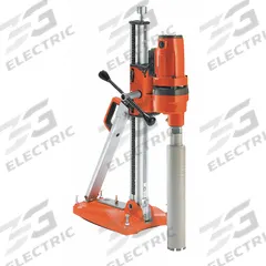 HUSQVARNA Core Drill Rig: 120V AC, 6 in Capacity (Concrete), 800 RPM Max. Spindle Speed, 2.3 hp (MPN DMS 180). Key specifications — attr1256763: HUSQVARNA; attr1256718: Vacuum Plate; attr1256764: 115V AC.
