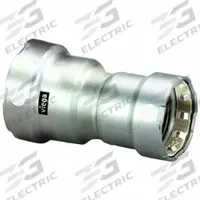 VIEGA MEGAPRESS Crimp Fitting: 2 in Pipe x 1 1/2 in Pipe Size, Press-fit x Press-fit, FKM (MPN 91285). Key specifications — Brand: VIEGA MEGAPRESS.