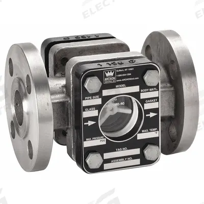 ARCHON INDUSTRIES, INC. Single Wall Sight Flow Indicator: Rotor, Stainless Steel - Flow Sights with Indicator