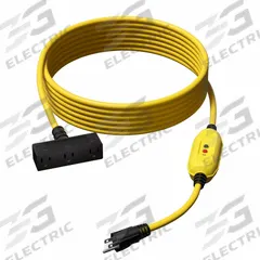 APPROVED VENDOR Line Cord GFCI: Auto Reset, 51 ft Lg, 12/3, 5-15P Plug, 15 A Current, 125V AC, 5-15R (MPN 875LD8). Key specifications — NEMA Plug Configuration: 5-15P; NEMA Receptacle Configuration: 5-15R; Brand: APPROVED VENDOR; Voltage: 125V AC.
