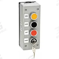 AMERICAN GARAGE DOOR SUPPLY Control Station: Open-Close-Stop, Double Pole, Outdoor, Surface Mount (MPN 3BXLT). Key specifications — attr1070078: Non-Metallic Enclosure; attr92627: 3BXLT; attr93592: AMERICAN GARAGE DOOR SUPPLY; attr1070071: Gate Operators; attr1070072: Double Pole; attr1070073: Open-Close-Stop; attr1070075: Outdoor; attr1070080: Surface Mount.