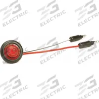 GROTE MicroNova DOT Clearance Marker Light: Clearance Light, LED, Round, Surface Mount, Red, Grommet (MPN 49282). Key specifications — Lens Color: Red; Brand: GROTE; Electrical Connection: Male Bullet Connector; Lighting Technology: LED; Mount Type: Grommet.