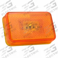 GROTE Clearance Marker Lamp: Clearance Light, LED, Rectangular, Amber, Grommet, PL-10 Connector (MPN 47503). Key specifications — Lens Color: Amber; Brand: GROTE; Electrical Connection: PL-10 Connector; Lighting Technology: LED; Mount Type: Grommet; SAE Lens Code: A.