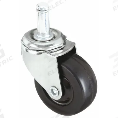 APPROVED VENDOR Stem Caster: Swivel, No Brake, 2 in Wheel Dia., 7/8 in Wheel Wd, Rubber - Friction-Ring Stem Casters for Furniture & Office Equipment