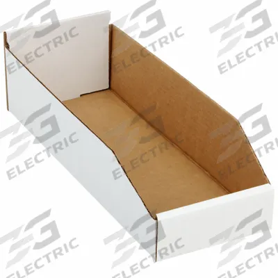 PACKAGING CORPORATION OF AMERICA Corrugated Shelf Bin: 17 in Overall Lg, 6 1/4 in x 4 3/4 in - Light-Use Cardboard Shelf Bins