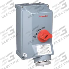 APPLETON ELECTRIC Mechanical Interlock: 208/240/480/600V AC, Three Phase, 60 A, 4 Pole, 3 Wire (MPN ASR6034). Key specifications — Brand: APPLETON ELECTRIC; Reverse Service: Yes; Voltage Rating: 208/240/480/600V AC.