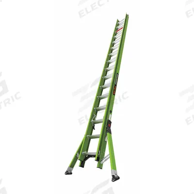 LITTLE GIANT Extension Ladder: 32 ft Ladder Size, Fiberglass, 375 lb Load Capacity - Ultra-Stable Non-Conductive Fiberglass Extension Ladders