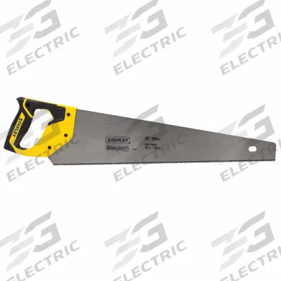 STANLEY Hand Saw: 20 in Blade Lg, Steel, 23 in Overall Lg, 11 - Carpenter's Saws