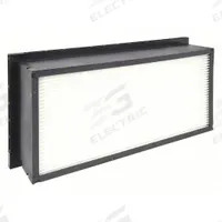 GRAINGER Minipleat Air Filter: 24 in x 12 in x 6 in, Fiberglass, Plastic, Single Header, MERV 14 (MPN 878PK8). Key specifications — Brand: GRAINGER; Frame or Header Material: Plastic; Media Material: Fiberglass.