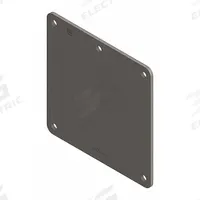 Wireway Closure Plate: 2 1/2 in Wd, 2 1/2 in Ht, 3 7/8 in Lg, Steel (MPN F22LP). Key specifications — Brand: HOFFMAN; With Knockouts: No.
