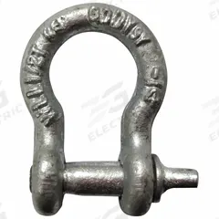 APPROVED VENDOR Anchor Shackle: Anchor Shackle, 1,000 lb Working Load Limit, Carbon Steel, Silver (MPN 55AY05). Key specifications — Body Color: Silver; Brand: APPROVED VENDOR.