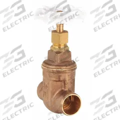 MILWAUKEE VALVE Gate Valve: 1 in, Bronze, Non-Rising, Sweat x Sweat, 300 psi CWP, Wheel, Solid Wedge (MPN UP115 1). Key specifications — Wedge Material: Bronze; Brand: MILWAUKEE VALVE; Bonnet Material: Bronze.