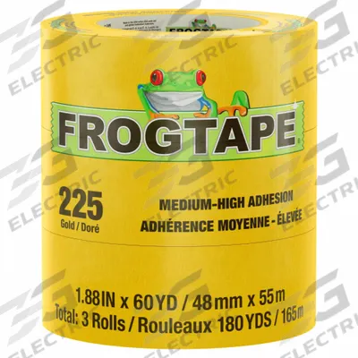 SHURTAPE Painter's Tape: CP 225, Gold, 1 7/8 in Roll Wd, 60 1/8 yd Overall Roll Lg - High-Performance Masking Tape